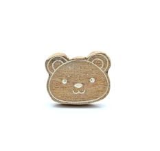 Kids Handmade Mango Wood Bear Drawer Knob